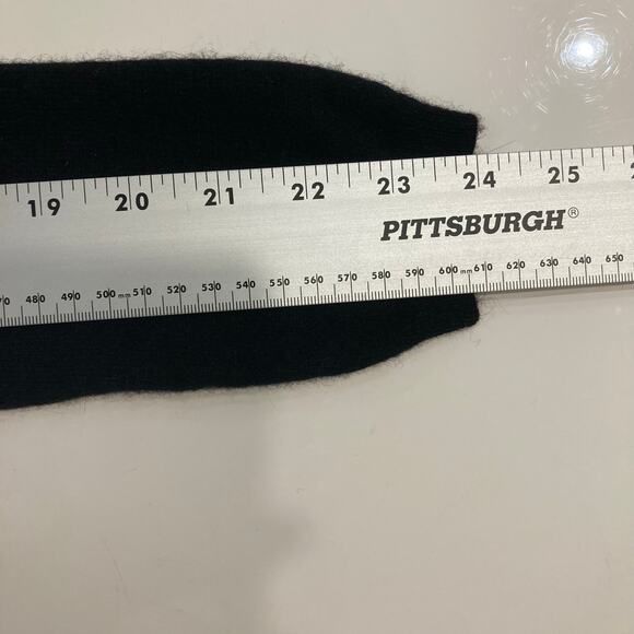 Nwot RED VALENTINO Sweater~S Black Bow-Tulle-Lace-Appliqué Cashmere V Long-Sleev - Picture 9 of 9